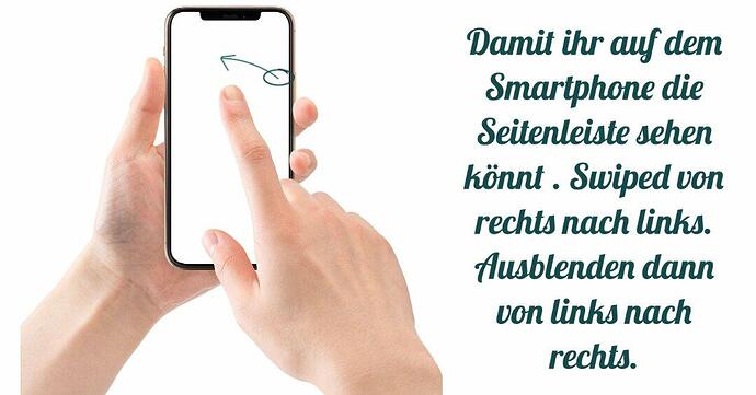 Seitenleiste ein- und ausblenden auf dem Smartphone.